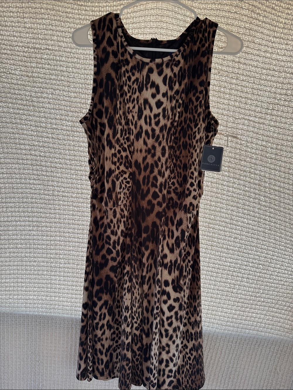 Doncaster Leopard Print Midi Dress in Brown and Black
